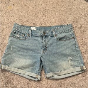 GAP Blue Jean Shorts with Cuffed Hem